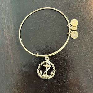 Alex and Ani gold anchor bangle